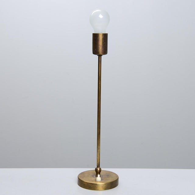 Vintage Brass Model 2332 Lamp with Tulip Shade attributed to Josef Frank for Svenskt Tenn, Sweden, 1950s For Sale - Image 3 of 5