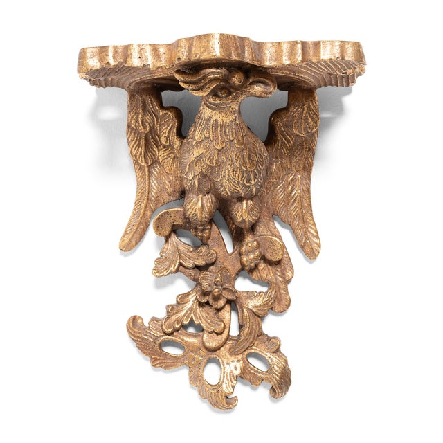 Pair of Vintage Gilt Chinoiserie Wall Brackets of Ho Ho Birds For Sale - Image 4 of 7