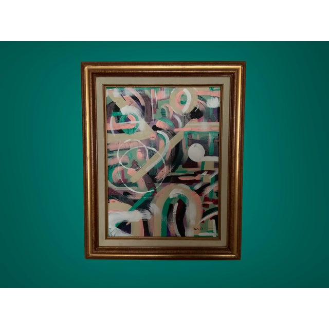 2020s Modern Abstract Expressionist Painting, Framed For Sale - Image 5 of 12