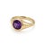 Embrace royal elegance with this striking Natural Amethyst signet ring. Highlighted by a rich, multi-faceted purple...