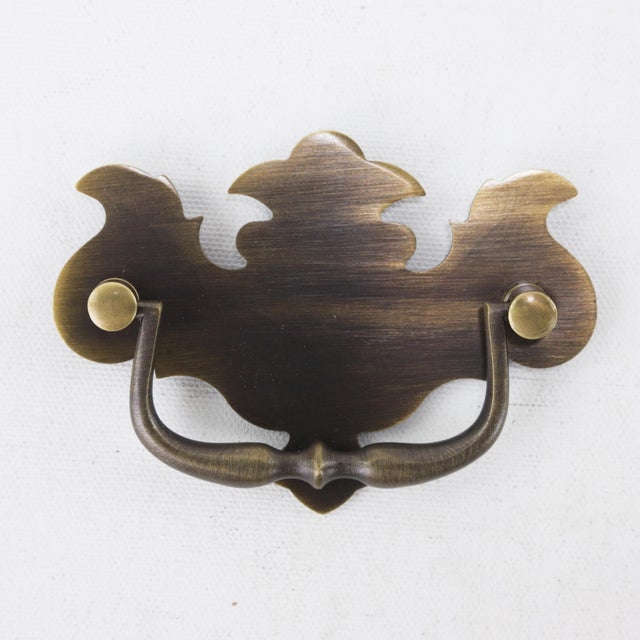 1970s Chippendale Brass Pulls For Sale - Image 5 of 5
