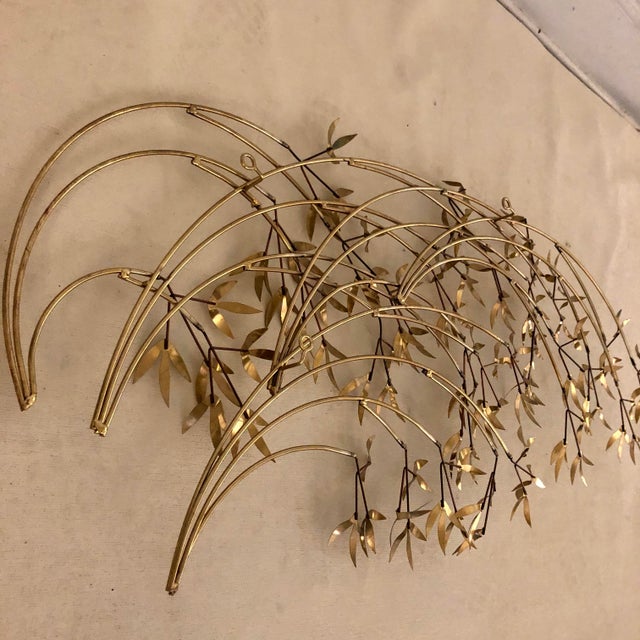 Signed C. Jere Brass “Willow Branch” Sculpture Chairish