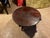 Traditional 1960s Round Brown Wood Coffee Table W/ Glass Top For Sale - Image 3 of 4