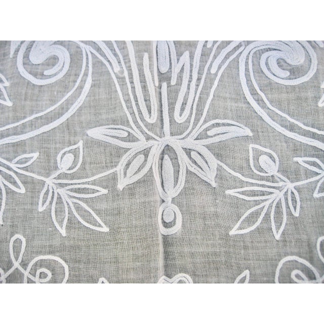 Napoleon III Sheer Curtain Embroidered Panel Early 18 Hundreds For Sale - Image 9 of 10