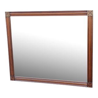 Mid 20 Century Rectangular Wall Mirror New Glass Very Refurbished. For Sale