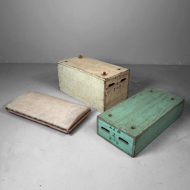 Blue Vintage Japanese Vaulting Box, 1960s For Sale - Image 8 of 15