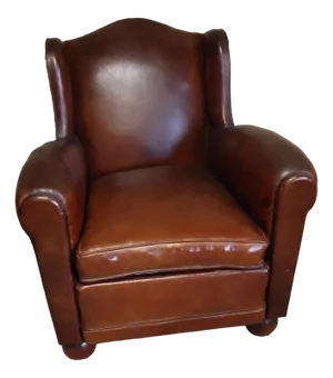 Brown Winged Club Chair