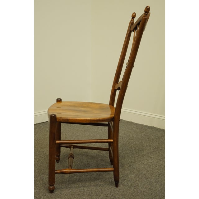 20th Century Traditional Nichols & Stone Solid Cherry Wheat/Sheaf Back