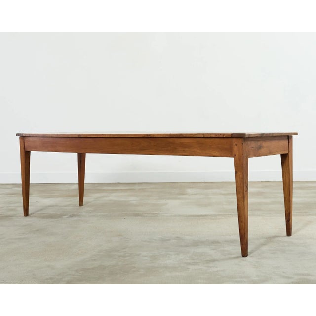 French Provincial 19th Century Country French Provincial Fruitwood Farmhouse Dining Table For Sale - Image 3 of 12