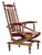 Danish Highback Rocking Chair in Wool & Oak, 1970s For Sale