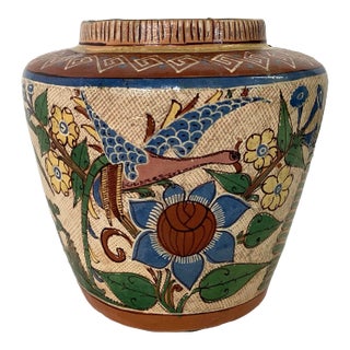 Tlaquepaque Petatillo Vase Antique Mexican Pottery For Sale