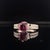2010s Diamond Tourmaline Rubellite Ring 4.5 14k Gold 1.38 TCW Women Certified For Sale - Image 5 of 12