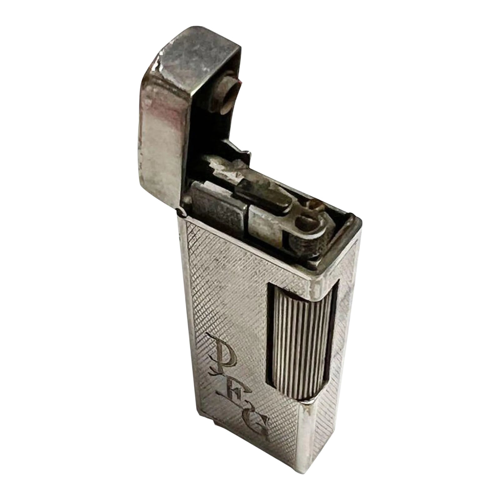 Dunhill London Silver Plate Rollalite Petrol Lighter | Chairish