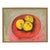 Pink French Vintage Framed Still Life of Apples in a Red Bowl For Sale - Image 8 of 8
