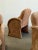 Textile Vintage Curved Velvet Arm Dining Chairs - Set of Four For Sale - Image 7 of 18