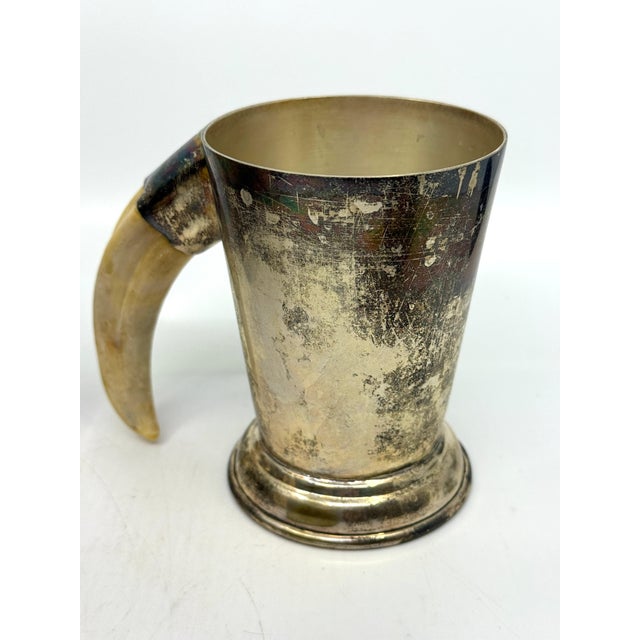 Early 20th Century P.H. Vogel Silverplate with Boar Tusk Handled Mugs - Set of 8 For Sale - Image 10 of 13