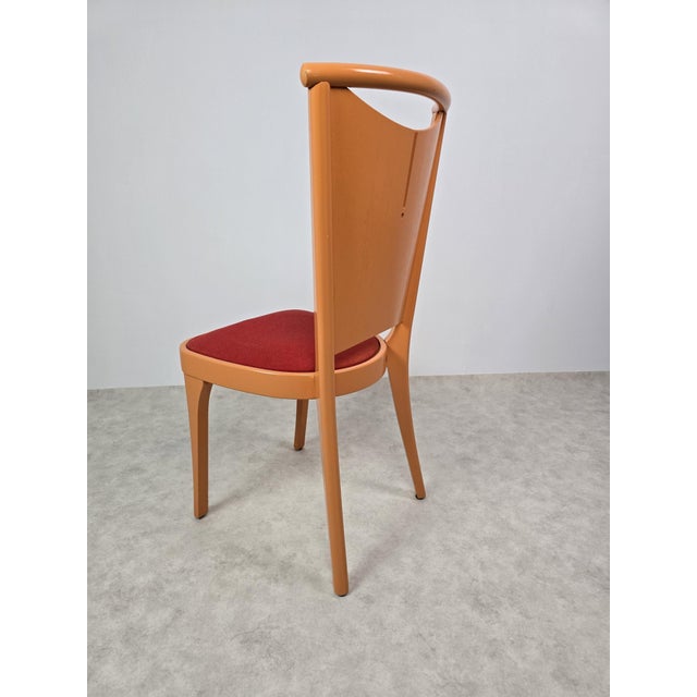 Red Orange Chairs by Joamin Baumann for Baumann, Paris, 1970s, Set of 12 For Sale - Image 8 of 17