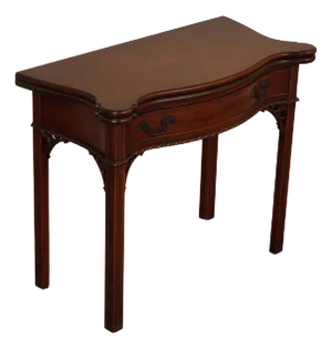 1940's Chippendale Style Mahogany Flip Top Card Table