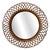 Italian Mirror with Bamboo Rattan Frame, 1960 For Sale