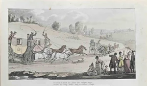 Thomas Rowlandson, Of Four in Hand He Joins the Vulgar Rage, Etching, 1817
