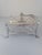 A vintage plated silver sardine serving dish from England. There are three pieces. The glass is crystal. The height with...