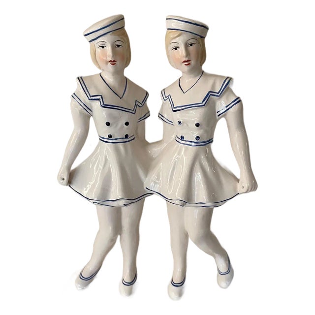 Earthenware Sailor Statuette, 1940s For Sale