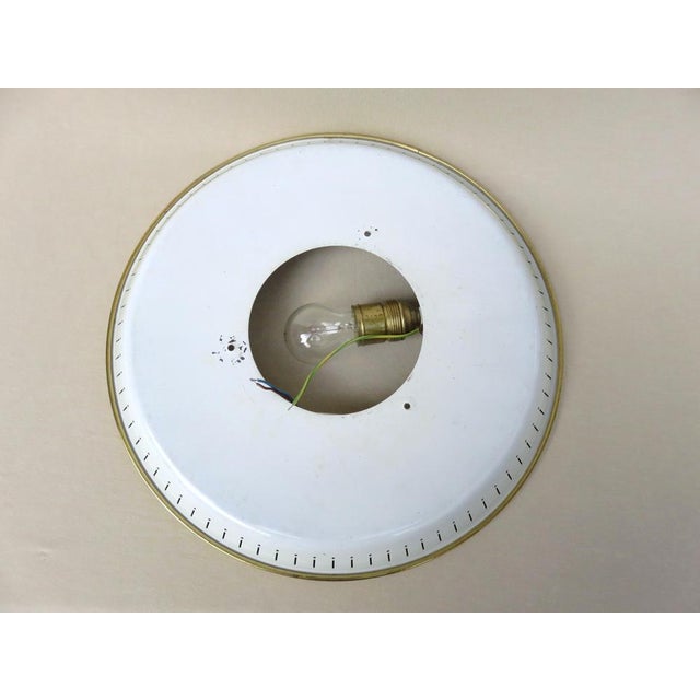 Ceiling or Wall Light in Satin Glass, Metal & Brass from Hillebrand, 1950s For Sale - Image 18 of 18