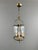 20th Century Brass and Glass Lantern Pendant Light For Sale - Image 4 of 7
