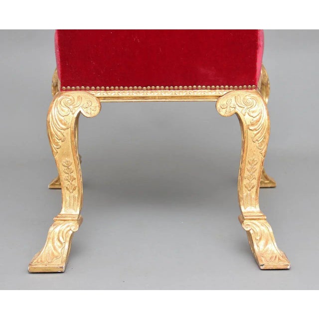 Wood Set of Vintage George I Style Gilt Wood Chairs, 1920s For Sale - Image 7 of 15