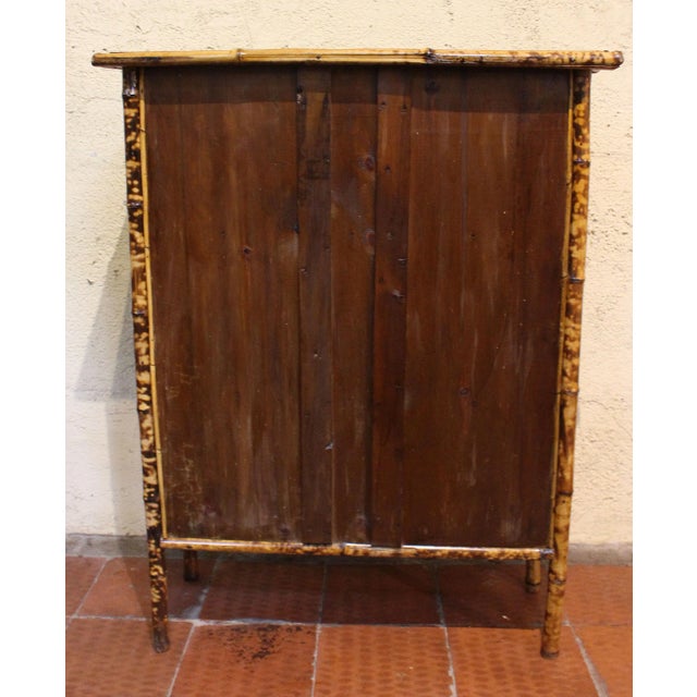 Circa 1880 English Bamboo Bookcase Now Artisan Decoupaged With Shells For Sale In Raleigh - Image 6 of 6
