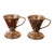 Antique Vortex Art Deco Metal Soda Fountain Sundae Cup Holders – Pair For Sale