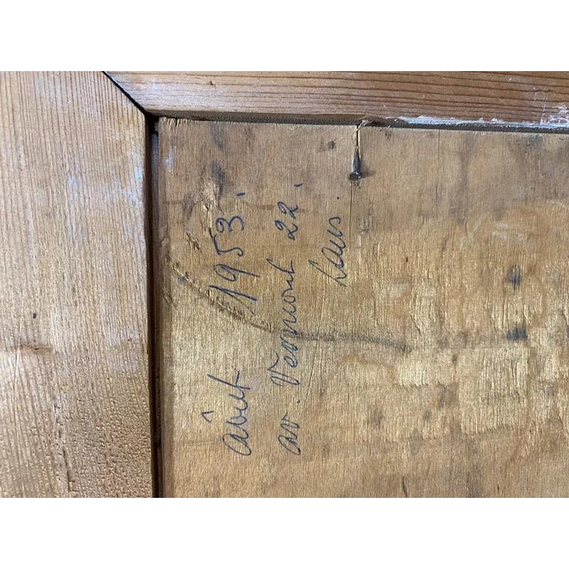 M. Völlmy, View of Mountains, 1953, Oil on Wood, Framed For Sale - Image 3 of 9