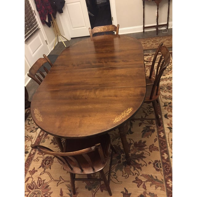 Vintage Hitchcock Dining Table With 4 Chairs Chairish