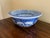 Late 20th Century Chinoiserie Blue and White Porcelain Large Decorative Bowl With Koi Fish Motif For Sale - Image 5 of 7