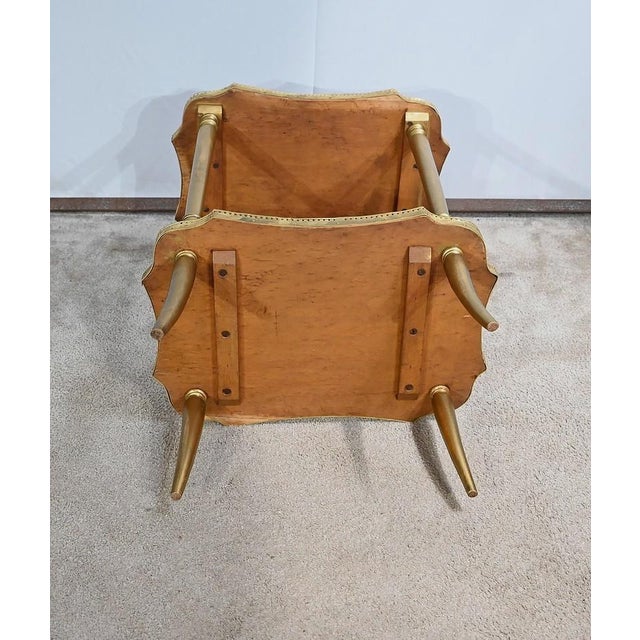 Small Lounge Table in Moucheté Cedar with Painted Decor, 1920s For Sale - Image 17 of 18