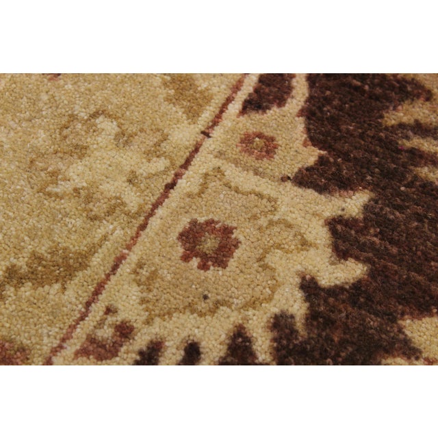 Boho Chic Ziegler 1990's Brown/Tan Wool Runner Rug- 2'6'' X 9'8'' For Sale In New York - Image 6 of 10