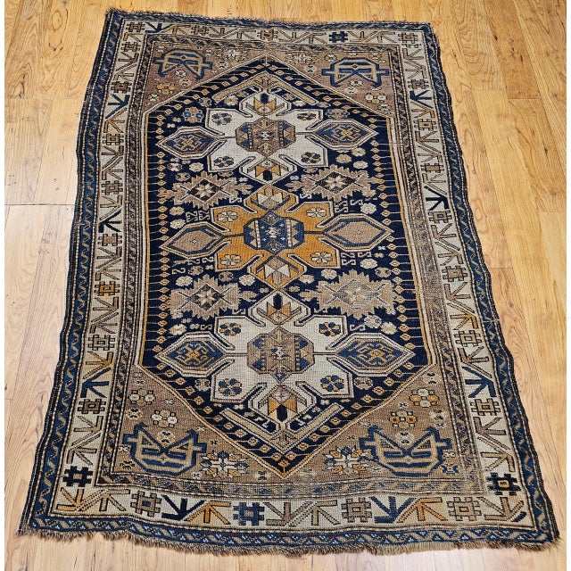 Late 19th-century Caucasian area rug from the renowned Shirvan village in the Azerbaijan region of the Southern Caucasus....