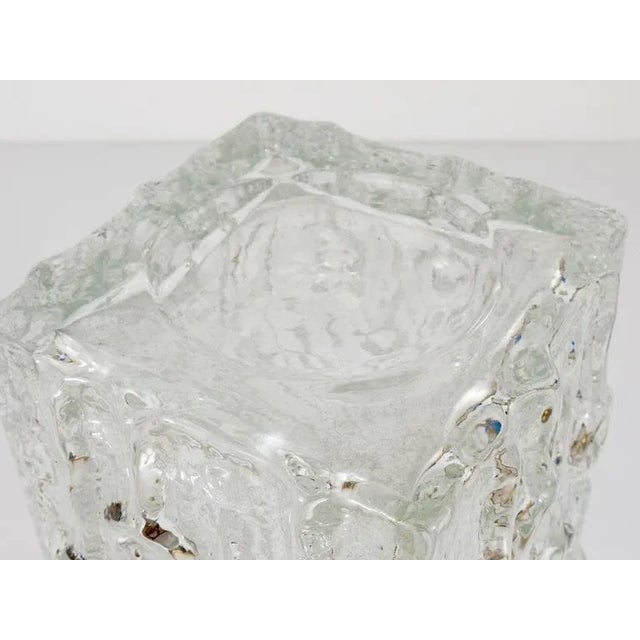 1970s Large German Modern Ice Glass Vase from Peill & Putzler, 1970s For Sale - Image 5 of 11