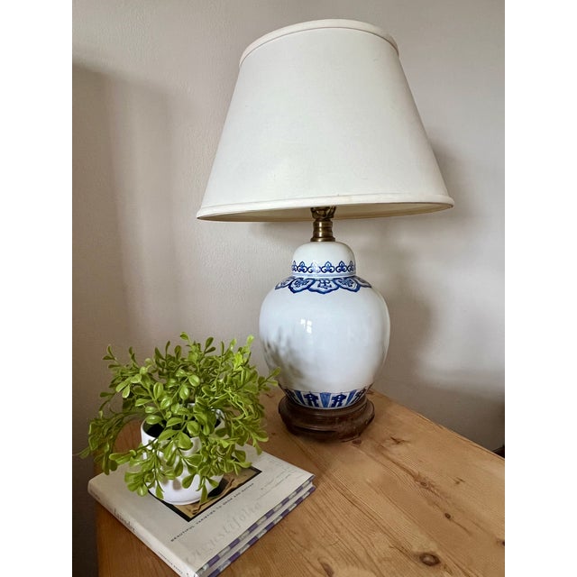 An exceptional vintage porcelain table lamp by Maitland-Smith, dated 1981 with original authentication sticker intact....