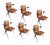 Vintage Plywood Armchairs from Galvanitas, Set of 6 For Sale