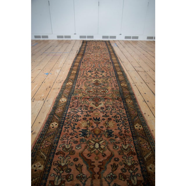 Traditional 1950s Vintage Persian Lilihan Vinery Floral Wool Runner For Sale - Image 3 of 14