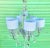 Vintage Murano Glass Crystal Chrome 6 Light Chandelier For Sale - Image 10 of 11