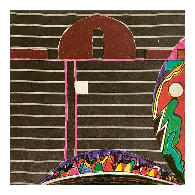 Myriam Bat Yosef, Feminist Surrealist French Abstract Colorful Lithograph Print Myriam Bat Yosef For Sale