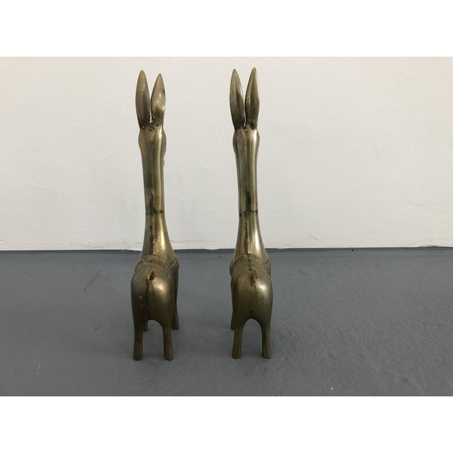 Large Brass Donkey Statues, 1950s, Set of 2 For Sale - Image 13 of 15
