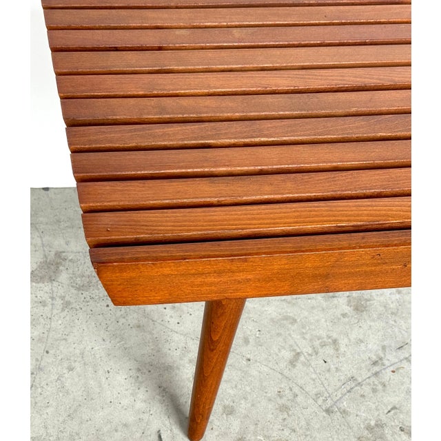 Midcentury Diminutive Slat Bench or Table in the Style of George Nelson For Sale - Image 4 of 10
