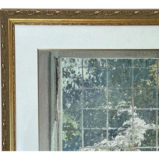 Late 20th Century John Sharman at the End of the Porch Framed Impressionist Fine Art Print For Sale In Portland, ME - Image 6 of 11
