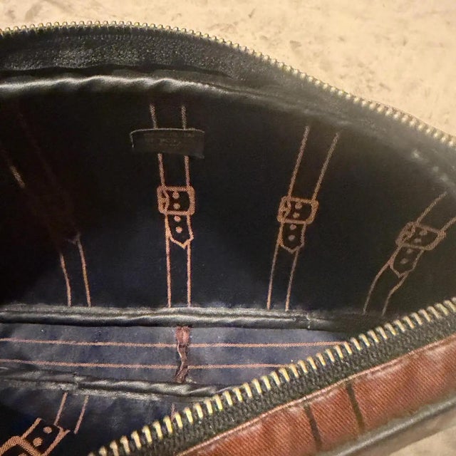 1980s Vintage Canvas Clutch by Roberta Di Camerino For Sale - Image 10 of 14