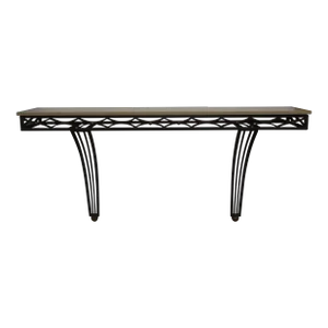 1940s French Jean Royère Style Wrought Iron Console Table