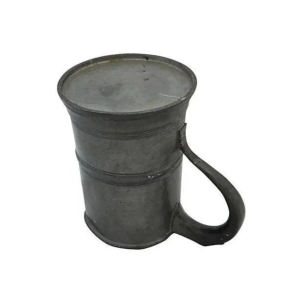 19th Century Antique English Pewter Ale Tankard For Sale - Image 5 of 6