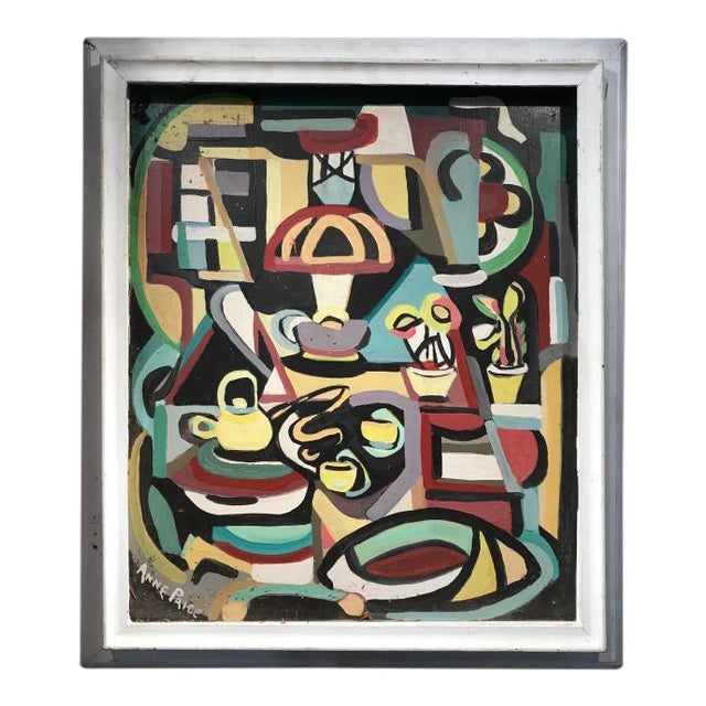 Mid Century Abstract Painting Modern Kitchen Still Life Chairish